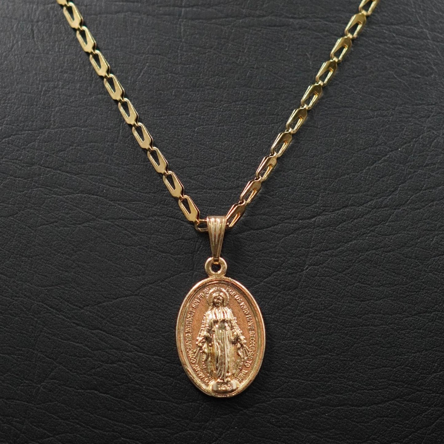 Cadena-Dije Virgen Milagrosa Dorad Canda