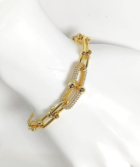 MANILLA DE AROS GRUESOS CON BRILLOS